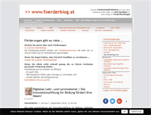 Tablet Screenshot of foerderblog.at